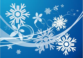 Snow Flowers Vector - бесплатный vector #152787