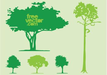 Tree Silhouettes - vector gratuit #152977 