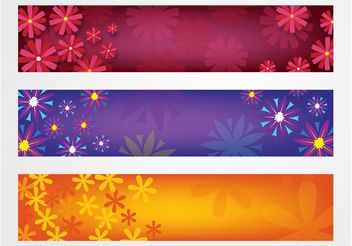 Flowers Banners Vector - Free vector #153367