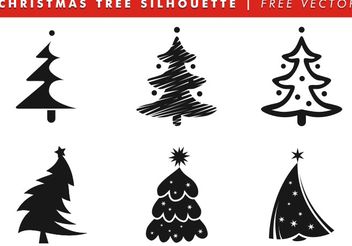 Christmas Tree Silhouettes Free Vector - vector #153377 gratis