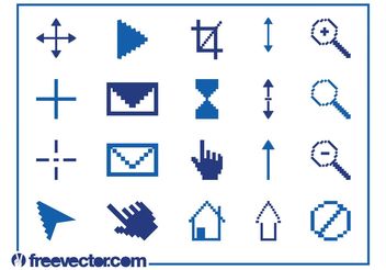 Pixelated Icons Graphics Set - бесплатный vector #153807