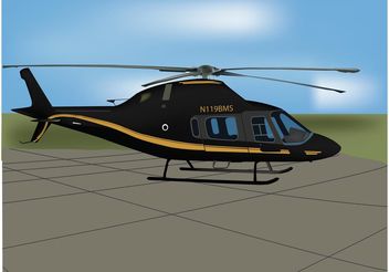 Black Helicopter Vector - Free vector #154167