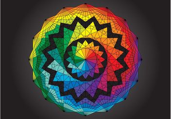 Geometric Rainbow Design - Free vector #154877