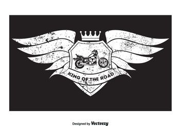 Grunge Style Motorcycle T Shirt Design - Free vector #155137