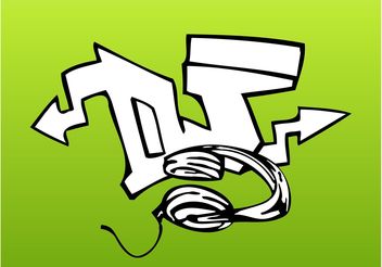DJ Graffiti Piece - бесплатный vector #155527