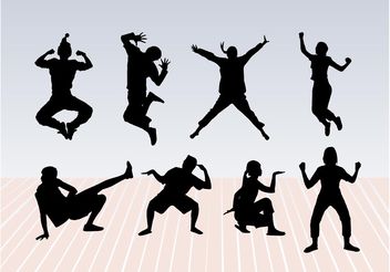 Dance Pose Silhouettes - Free vector #155727