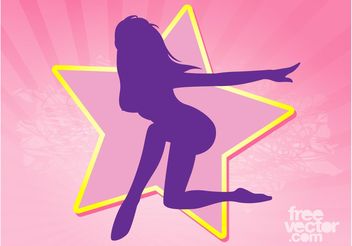Showgirl Vector Silhouette - Free vector #156297