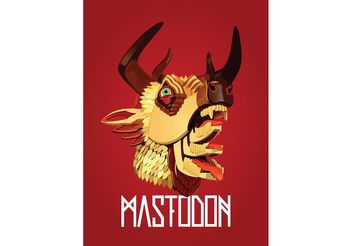 Mastodon - the hunter Vector - Free vector #156467