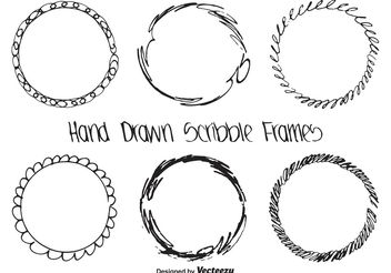 Hand Drawn Scribble Frame Set - Kostenloses vector #156557