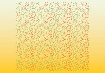Hand Drawn Flower Scrolls Pattern - vector gratuit #156617 