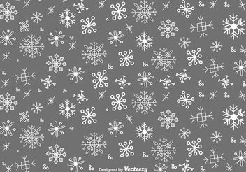 Snow Flakes Doodles Vector Set - vector gratuit #156677 