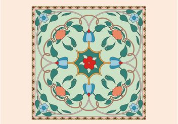 Floral Tile Vector - vector gratuit #157447 