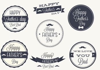 Free Father's Day Vector Label Set - Kostenloses vector #158437