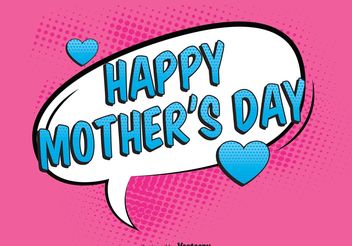 Comic Mother's Day Illustration - Kostenloses vector #158467