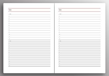 Daily Planner Vector - Free vector #159397
