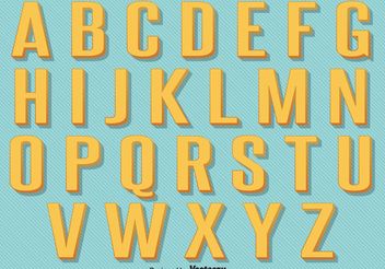 Retro Vintage Alphabet - vector gratuit #159447 