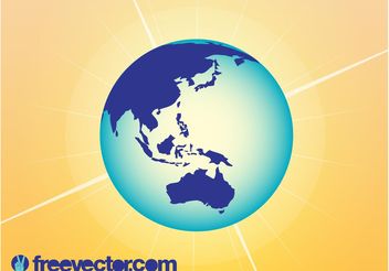 Australia And Asia Globe - vector gratuit #159657 