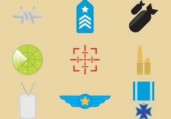 Military Vector Icons - vector gratuit #160627 