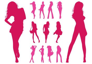 Fashion Models Silhouettes Set - Free vector #160727