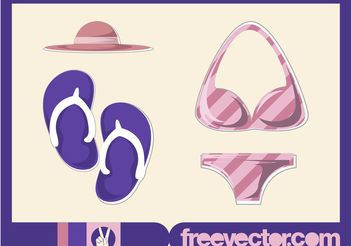 Beach Fashion Vector - бесплатный vector #160807