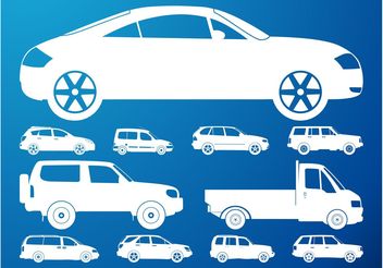 Car Silhouettes Set - Free vector #161357