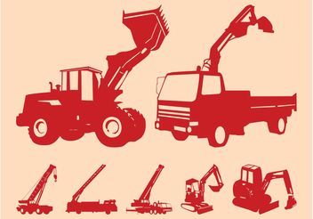 Construction Vehicles Graphics - Free vector #162337