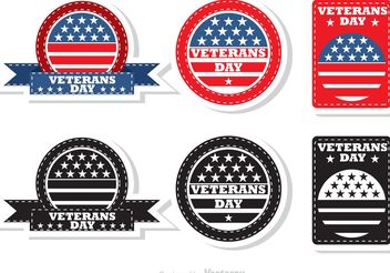 Veteran's Day Badges - Free vector #162497