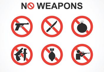 Free No Weapons Vector Signs - Kostenloses vector #162527
