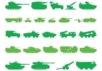 Tank Silhouettes - Free vector #162547