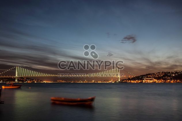 View of Bosphorus bridge at night Istanbul - image gratuit #183027 