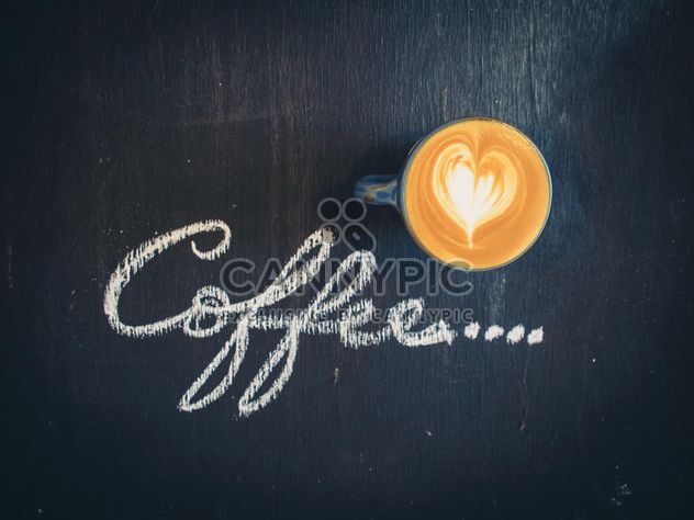Cup of latte and word coffee - Free image #187037