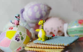 Still life with pokemons and easter eggs - бесплатный image #187497