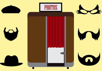 Vector Illustration of a Photobooth and Other Accessories - vector gratuit #199067 
