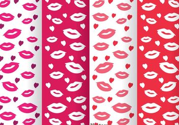 Lips Girly Background Vectors - Free vector #199877