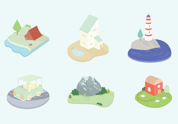 Landscape Vector Icons - Free vector #200317