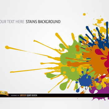 Free Vector Colorful Paint Splatter Background - Kostenloses vector #201917