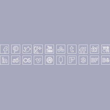 Free Vector White Line Colour Icons Set - Free vector #201977