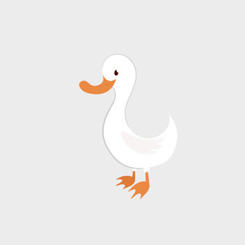 Cute Free Vector Duck - vector gratuit #202007 