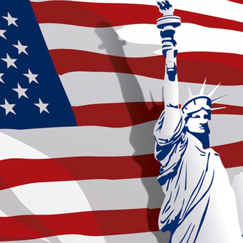 Free Vector Independence Day with Liberty Statue - Kostenloses vector #202257