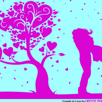 Free Vector Valentine's Night Embrace - Free vector #202277