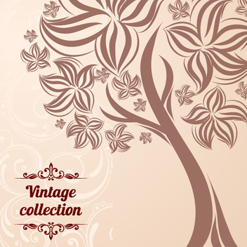 Free Abstract Vintage Tree Vector - Free vector #202417