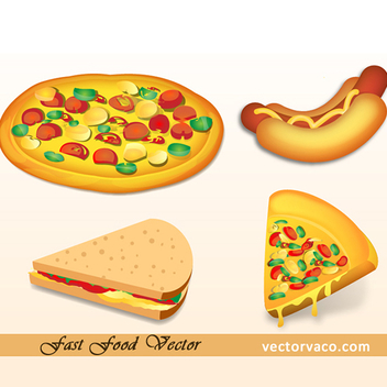 Free Vector Fast Food Pack - vector #202617 gratis