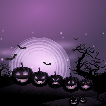 Free Vector Halloween Pumpkins Background - vector #202647 gratis