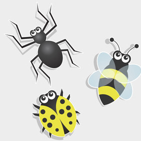 Free Vector Of The Day #111: Bug Icons - vector gratuit #203787 