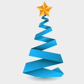Free Vector Of The Day #129: Origami Christmas Tree - Kostenloses vector #204017
