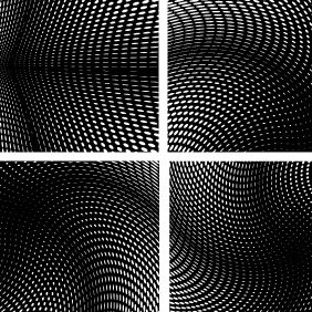 Twirled Halftone Vector Backgrounds - vector #204077 gratis