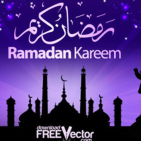 Ramadan Kareem Illustration - Free vector #204537