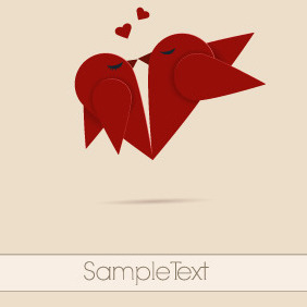 Free Vector Of The Day #45: Vector Lovebirds - Kostenloses vector #204547