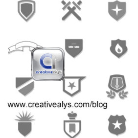 Heraldic Crests For Logo Design - vector gratuit #204987 