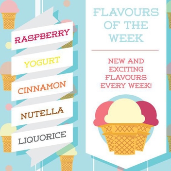 Ice Cream Flavours - vector gratuit #205627 